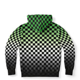 Aromantic Pride Black Checkered Pullover Hoodie Pullover Hoodie PRIDE MODE
